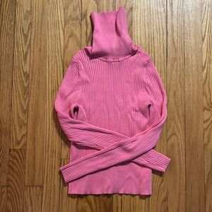 Zara Bubblegum pink knit turtleneck top